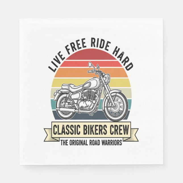 Classic Bikers Crew Motorcycle.jpg Napkin (Front)
