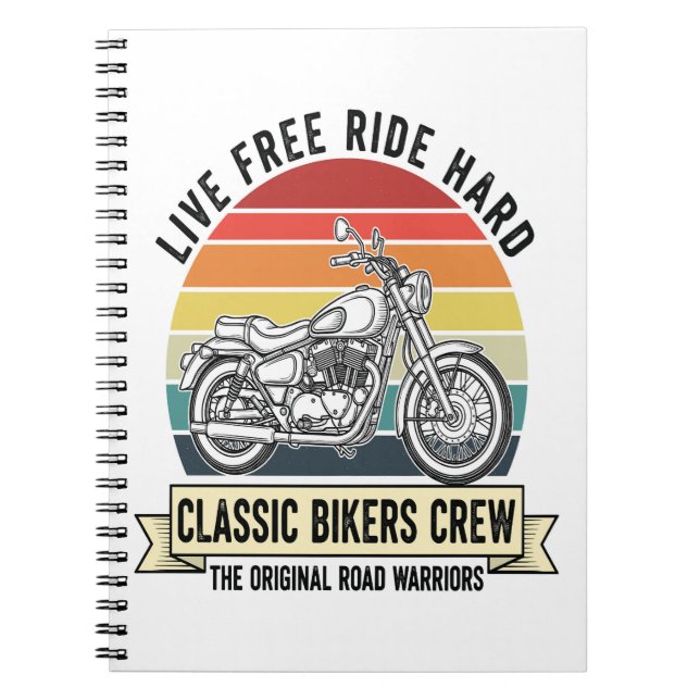 Classic Bikers Crew Motorcycle.jpg Notebook (Front)