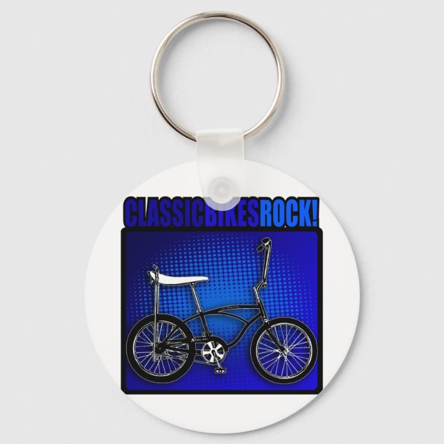 Classic Bikes Rock! Keychain (Front)
