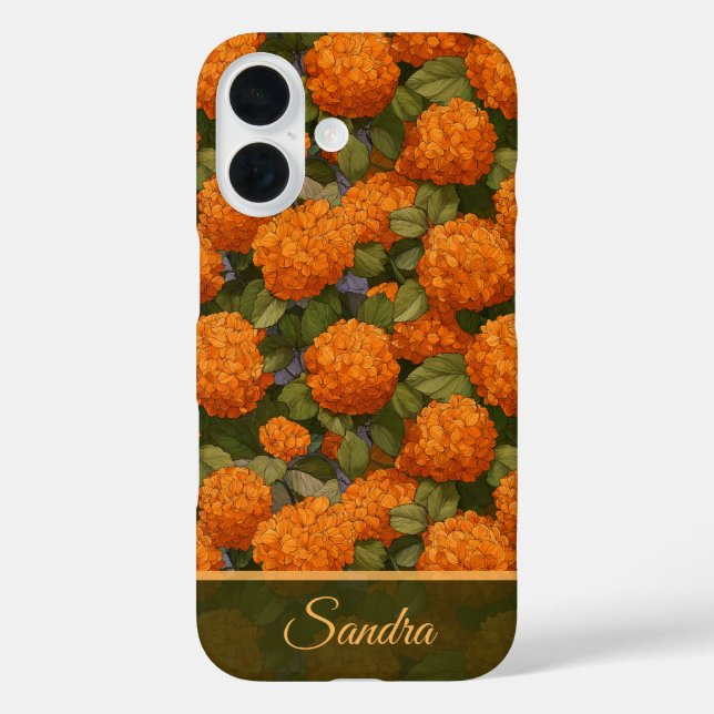 Classic Birthday Party Hydrangeas Floral Custom Case-Mate iPhone Case (Back)