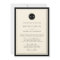 Classic Black and Ecru Monogram Wedding Invitation