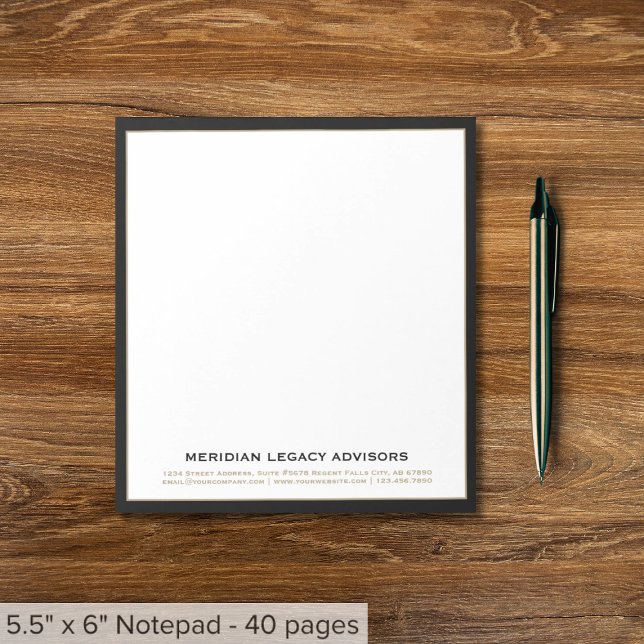 Classic Black and Gold Business Notepad (Creator Uploaded)