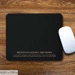Classic Black and Gold Company Mousepad<br><div class="desc">Elevate your corporate workspace with our Classic Black and Gold Company Mousepad. Designed with a solid black background and custom golden classic typography, this mousepad adds a touch of sophistication to your office setup. Promote your brand and leave a lasting impression with this elegant accessory that combines functionality and style....</div>