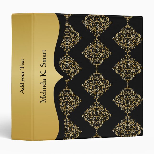 Classic Black and Gold Design Binder (Front/Spine)