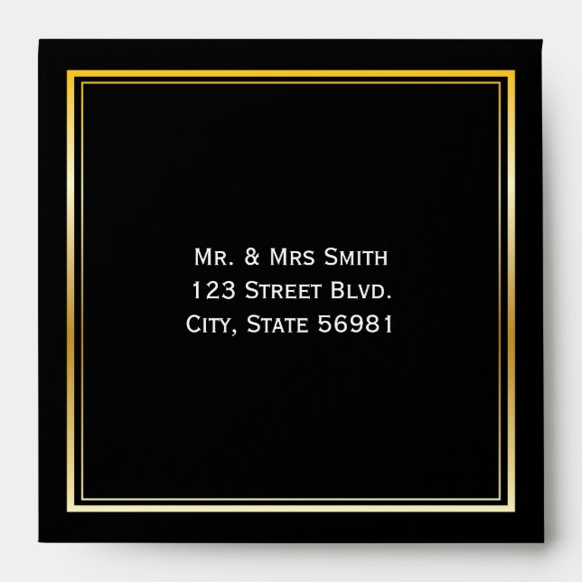 Classic Black and Gold Envelope (Front)