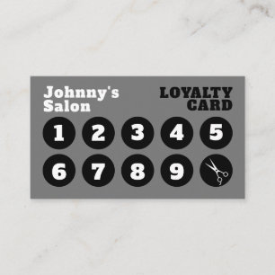 Classic black and grey Loyalty Business Card