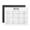 Classic Black And White 2025 Calendar Magnet