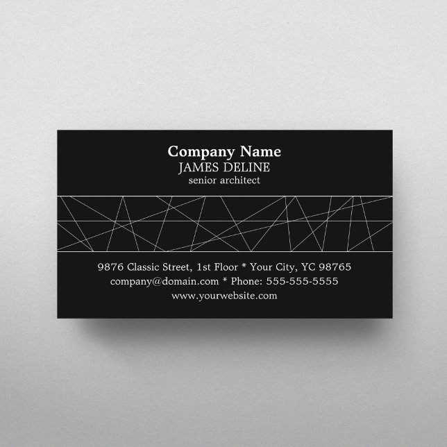 Classic Black and White Architect Business Card (Creator Uploaded)