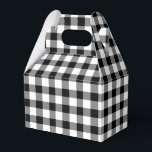 Classic Black And White Checked Gingham Favor Box<br><div class="desc">A favour box with a classic black and white country style checked gingham pattern.</div>