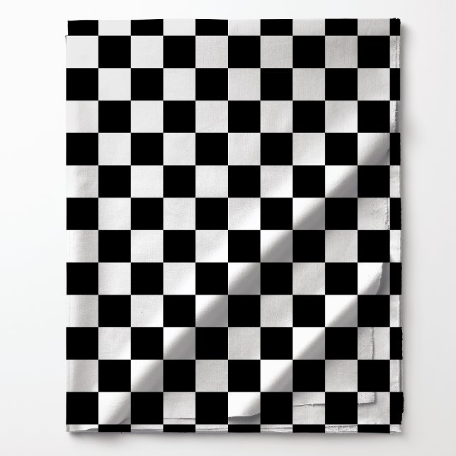 Classic Black and White Chequered Pattern Fabric (Creator Uploaded)