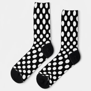 Classic Black and White Dots Pattern Socks