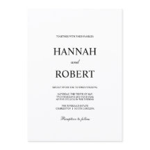 Classic Black and White Elegant Minimalist Wedding