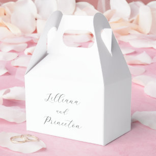 Classic Black and White Elegant Wedding Favor Box