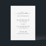 Classic Black and White Elegant Wedding Program<br><div class="desc">Classic wedding program with a simple and minimal black and white design with a combination of traditional serif fonts and an elegant script along with your date in a large format for a modern touch.  This elegant program is great for a formal wedding.</div>