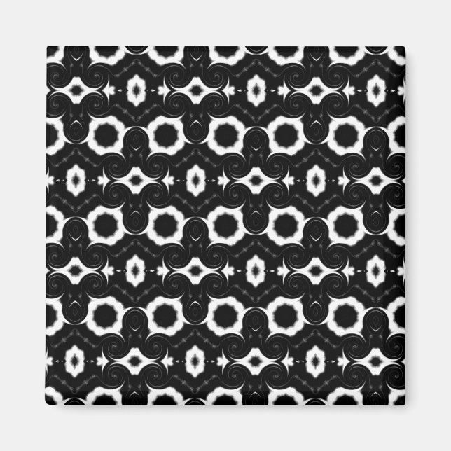 classic Black and white pattern magnet (Front)