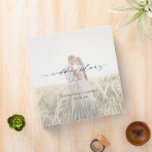 Classic Black and White Photo Elegant Wedding Binder<br><div class="desc">Classic wedding planner binder with a simple and minimal black and white design with a combination of traditional serif fonts and an elegant script along with your date in a large format for a modern touch,  over your favourite photo.  This elegant wedding planner is great for a formal wedding.</div>