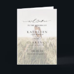 Classic Black and White Photo Elegant Wedding Program<br><div class="desc">Classic style folded wedding program with a simple and minimal black and white design with a combination of traditional serif fonts and an elegant script along with your date in a large format for a modern touch,  over your favourite photo.  This elegant program is great for a formal wedding.</div>