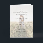 Classic Black and White Photo Elegant Wedding Program<br><div class="desc">Classic style folded wedding program with a simple and minimal black and white design with a combination of traditional serif fonts and an elegant script along with your date in a large format for a modern touch,  over your favourite photo.  This elegant program is great for a formal wedding.</div>