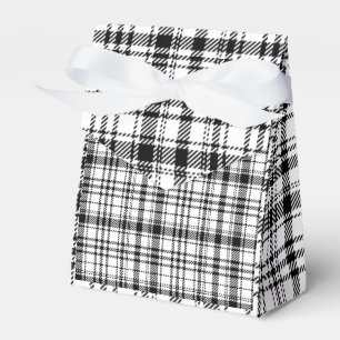 Classic Black and White Plaid Favor Box