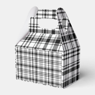 Classic Black and White Plaid Favor Box