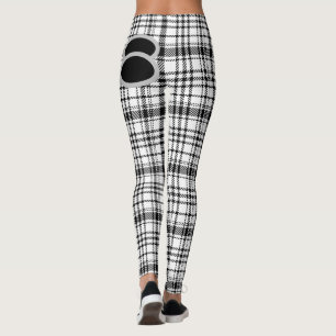 Classic Black and White Plaid Leggings