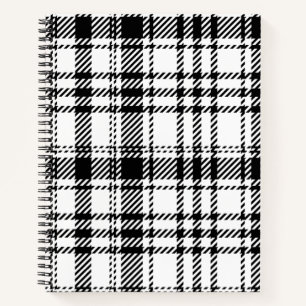  Classic Black and White Plaid  Notebook