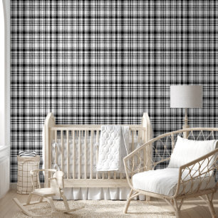 Classic Black and White Plaid Wallpaper