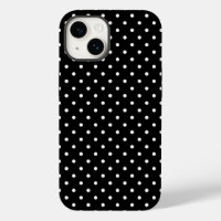 Classic Black and White Polka Dot Pattern 14