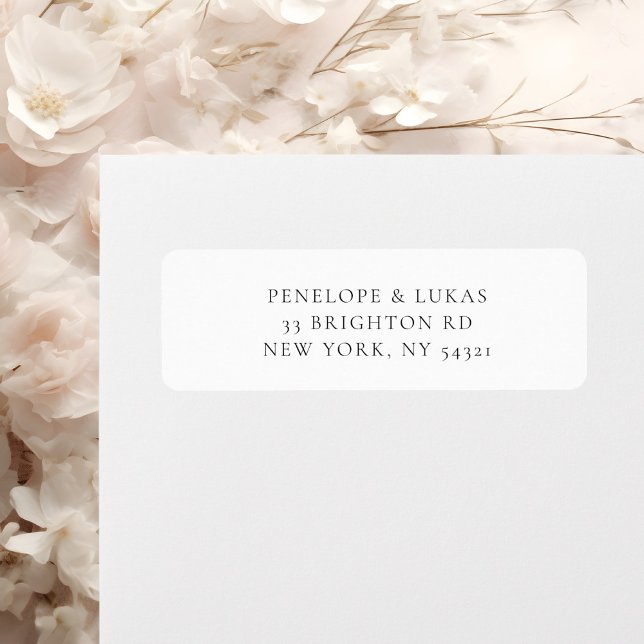 Classic Black and White Return Address Label (Creator Uploaded)