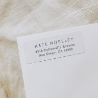Classic Black and White Return Address Labels