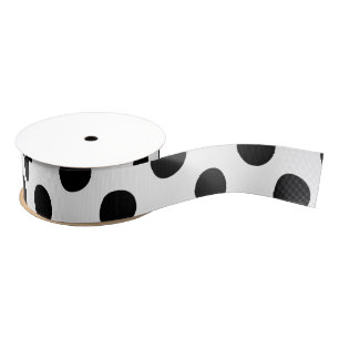 Classic Black and White Ribbon Grosgrain Ribbon