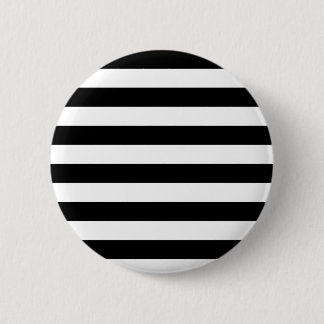CLASSIC BLACK AND WHITE STRIPES 2 INCH ROUND BUTTON