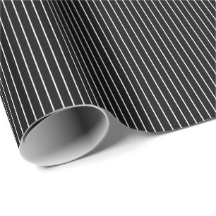 Classic Black and White Stripes Wrapping Paper
