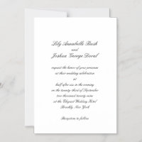 Classic Black and White Timeless Wedding