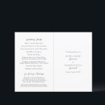 Classic Black and White Timeless Wedding Program<br><div class="desc">Elegant wedding program featuring a traditional layout with a combination classic serif and elegant script fonts.</div>