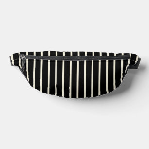 Classic Black and White Vertical Stripes Pattern Fanny Pack