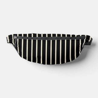 Classic Black and White Vertical Stripes Pattern Fanny Pack