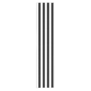 Classic Black and White Vertical Stripes Short Table Runner