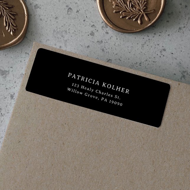 Classic Black and White Wedding Address Return  (Creator Uploaded)