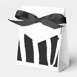 Classic Black and White Zebra Pattern Favor Box