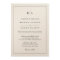Classic Black & Ecru Border Monogram Wedding
