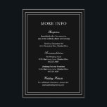 Classic Black Elegant Wedding Enclosure Card<br><div class="desc">Classic style black wedding enclosure card featuring a simple and minimal design with your details surrounded by a double border.  The fonts alternate between and elegant script,  a traditional serif and minimalist sans serif fonts.  This enclosure card is great for a formal wedding.</div>