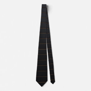 Classic Black & Gold Horizontal Stripe Tie