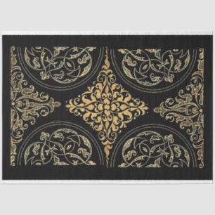 Classic Black & Gold Ornamental Tissue Paper