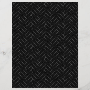 Classic Black Grey Herringbone Pattern