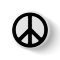Classic Black Groovy Peace Symbol