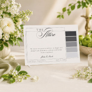 Classic Black Ivory Calligraphy Formal Attire Code Invitation