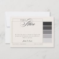 Classic Black Ivory Calligraphy Formal Attire Code