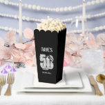 Classic Black Modern Any Age 50th Birthday Party  Favor Box<br><div class="desc">Classic Black Modern Any Age 50th Birthday Party Favour Boxes</div>