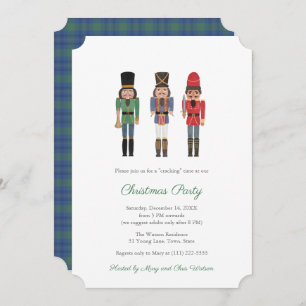 Classic Black Nutcracker Family Holidays Party Invitation